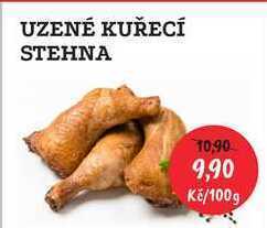 RABBIT řeznictví Uzené kuřecí stehna, 100 g nabídka