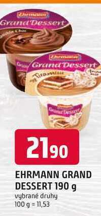 Trefa Ehrmann grand dessert 190g nabídka