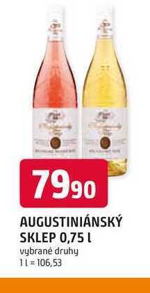 Trefa Augustiniánský sklep 0,75 l vybrané druhy nabídka