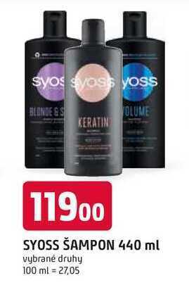 Trefa Syoss šampon 440ml, vybrané druhy nabídka