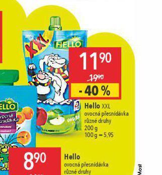 Globus Hello xxl ovocná přesnídávka nabídka
