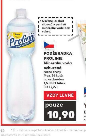 Kaufland Poděbradka prolinie ochucená nabídka