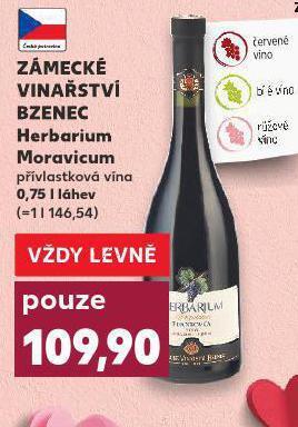 Kaufland Zámecké vinařství bzenec herbarium moravicum nabídka