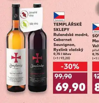 Kaufland Templářské sklepy cabernet sauvignon nabídka