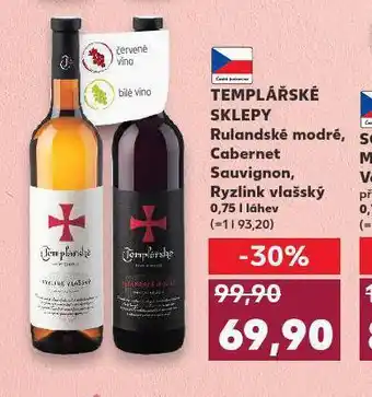 Kaufland Templářské sklepy ryzlink vlašský nabídka