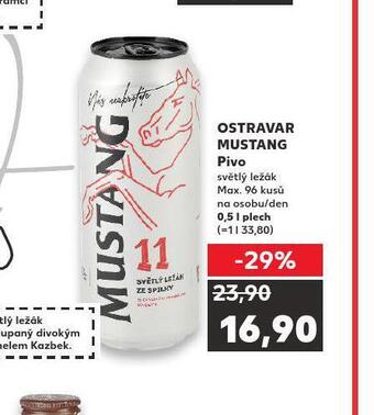 Kaufland Pivo ostravar mustang nabídka