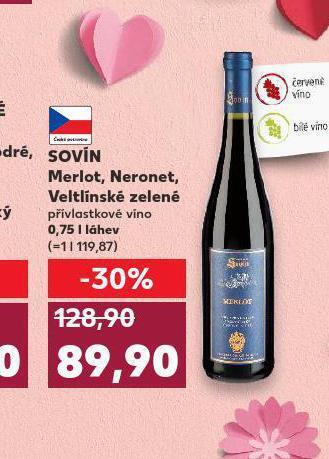 Kaufland Sovín veltínské zelené nabídka