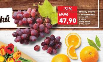 Kaufland Hrozny tmavé bezsemenné nabídka