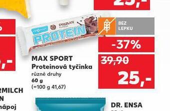Kaufland Max sport proteinová tyčinka nabídka