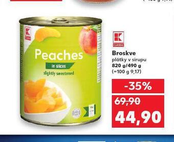 Kaufland Broskve nabídka