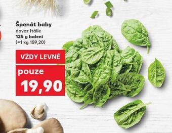 Kaufland Špenát baby nabídka