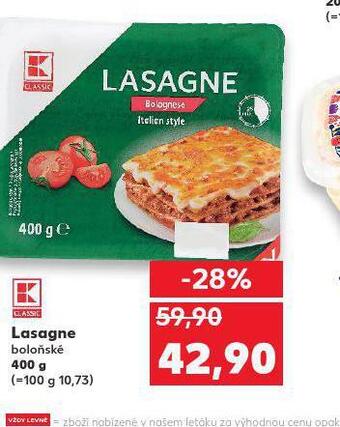 Kaufland Lasagne boloňské nabídka