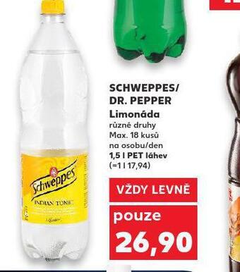 Kaufland Schweppes / dr. pepper nabídka