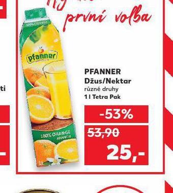 Kaufland Pfanner džus / nektar nabídka