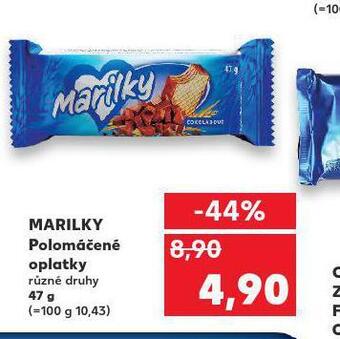 Marilky polomáčené oplatky