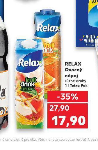 Kaufland Relax ovocný nápoj nabídka