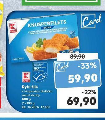 Kaufland Rybí filé nabídka