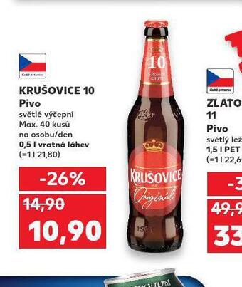 Kaufland Krušovice královský originál 10 nabídka