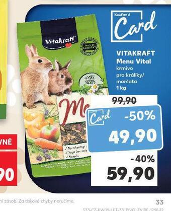 Kaufland Vitakraft menu vital nabídka