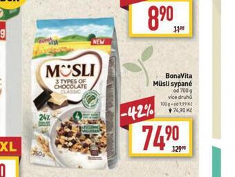 Billa Bonavita müsli sypané nabídka
