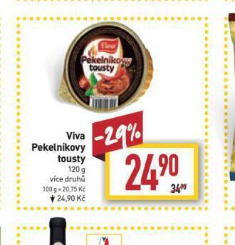 Billa Viva pekelníkovy tousty nabídka
