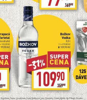 Billa Božkov vodka nabídka