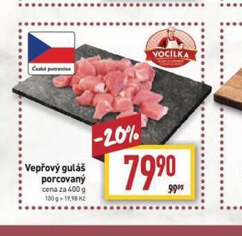 Billa Vepřový guláš porcovaný nabídka