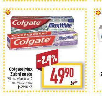 Billa Colgate max zubní pasta nabídka