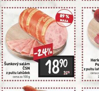 Billa Šunkový salám nabídka