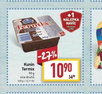 Billa Kunín termix nabídka