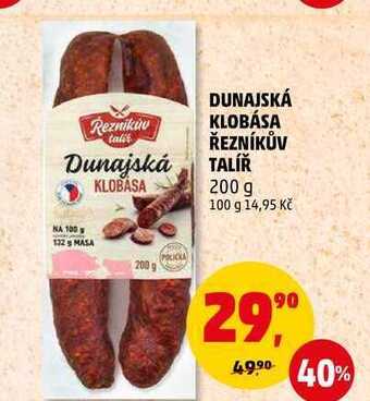 Penny Market Dunajská klobása řezníkův talíř, 200 g nabídka