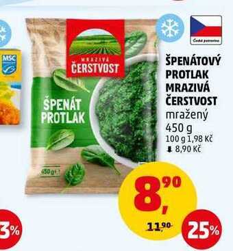 Špenátový protlak mrazivá čerstvost, 450 g