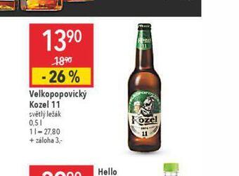 Globus Pivo velkopopovický kozel 11 nabídka
