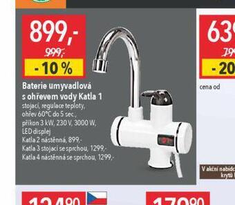 Globus Baterie umyvadlová s ohřevem vody katla 1 nabídka