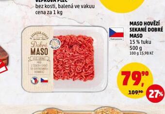 Penny Market Maso hovězí sekané dobré maso nabídka