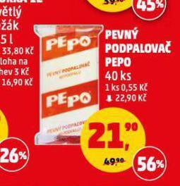 Penny Market Pevný podpalovač pepo nabídka