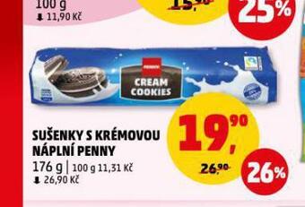 Penny Market Sušenky s krémovou náplní nabídka