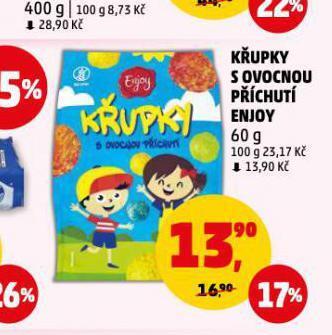 Penny Market Křupky s ovocnou příchutí nabídka