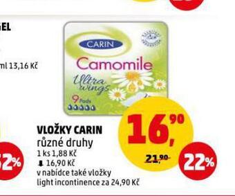 Penny Market Vložky carin nabídka