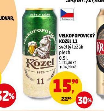 Penny Market Pivo velkopopovický kozel nabídka