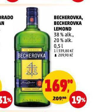 Penny Market Becherovka lemond nabídka