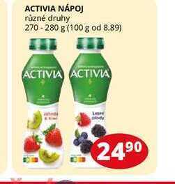 Flop Activia nápoj různé druhy 270-280 g nabídka