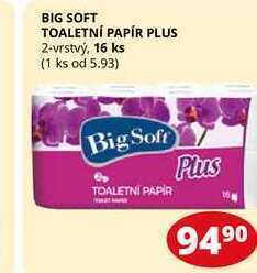 Flop Big soft toaletní papír plus 2-vrstvý, 16 ks nabídka