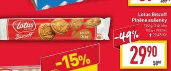 Billa Lotus biscoff plněné sušenky 150 g nabídka