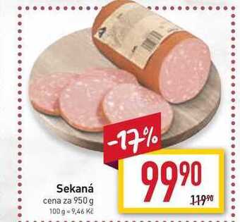 Billa Sekaná cena za 950 g nabídka
