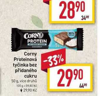 Billa Corny proteinová tyčinka bez přidaného cukru 50 g nabídka