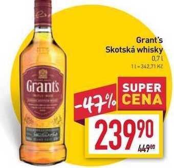 Billa Grant's skotská whisky 0,7l nabídka