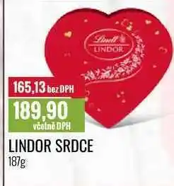 Ratio Lindor srdce 187g nabídka