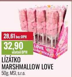 Ratio Lízátko marshmallow love 50g nabídka
