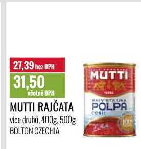 Ratio Mutti rajčata 400g, 500g nabídka